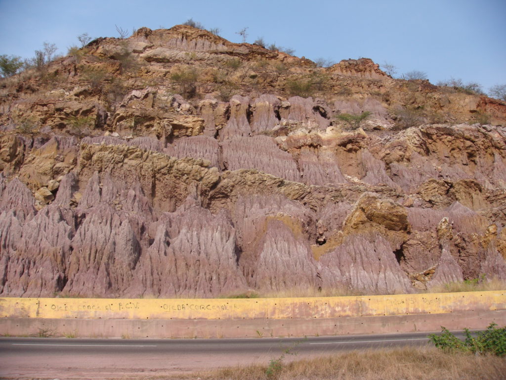 Afloramiento de Areniscas - Roca reservorio o yacimiento